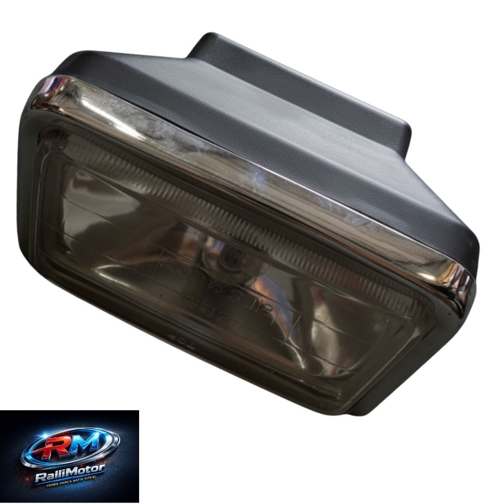 ÖN FAR KOMPLE SİYAH DÜZ CAM KISA MODEL (A KALİTE) ASYA / KUBA / AGK / CG 125