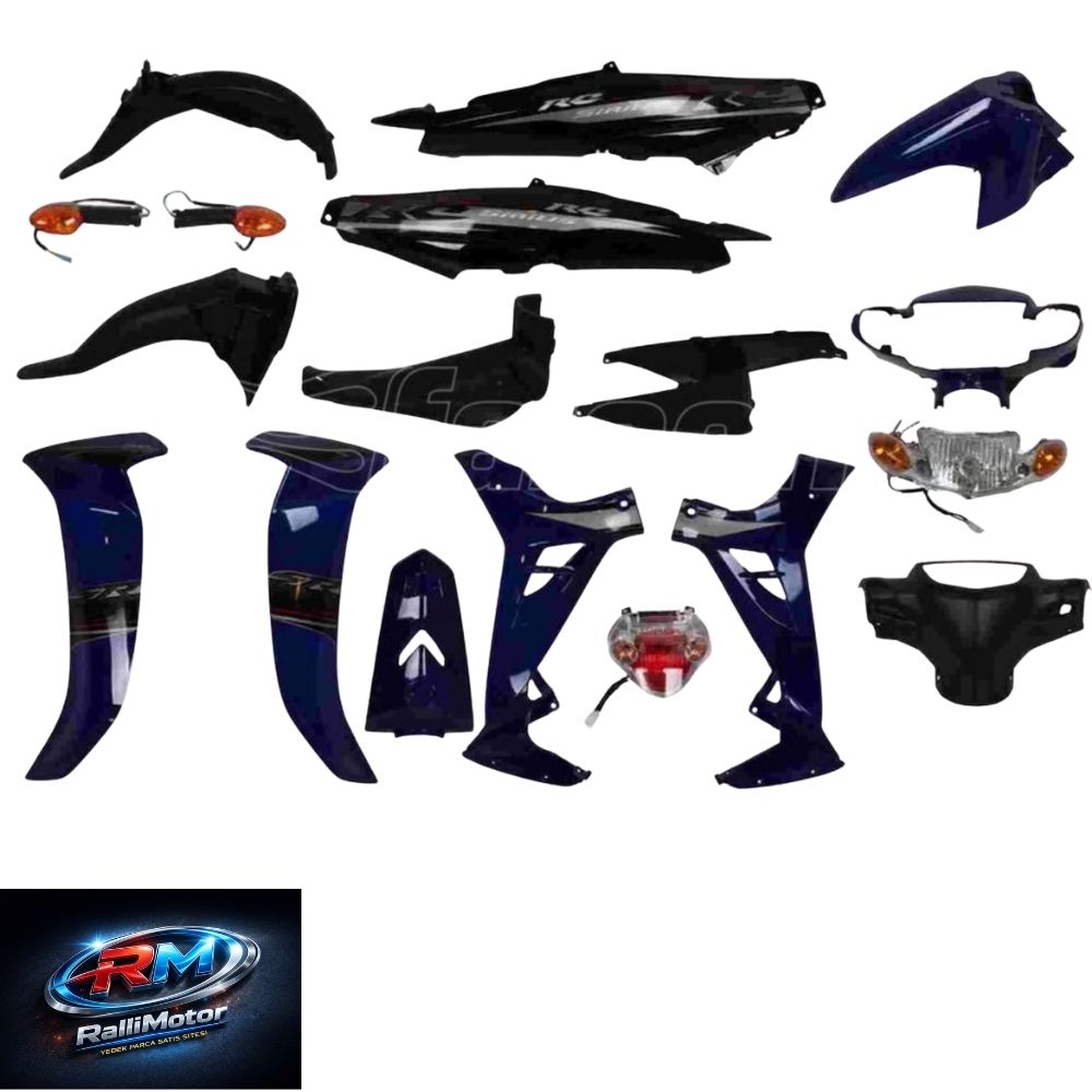 KAPORTA SETİ YAMAHA CRYPTON C8 MAVİ (FAR+STOP DAHİL)