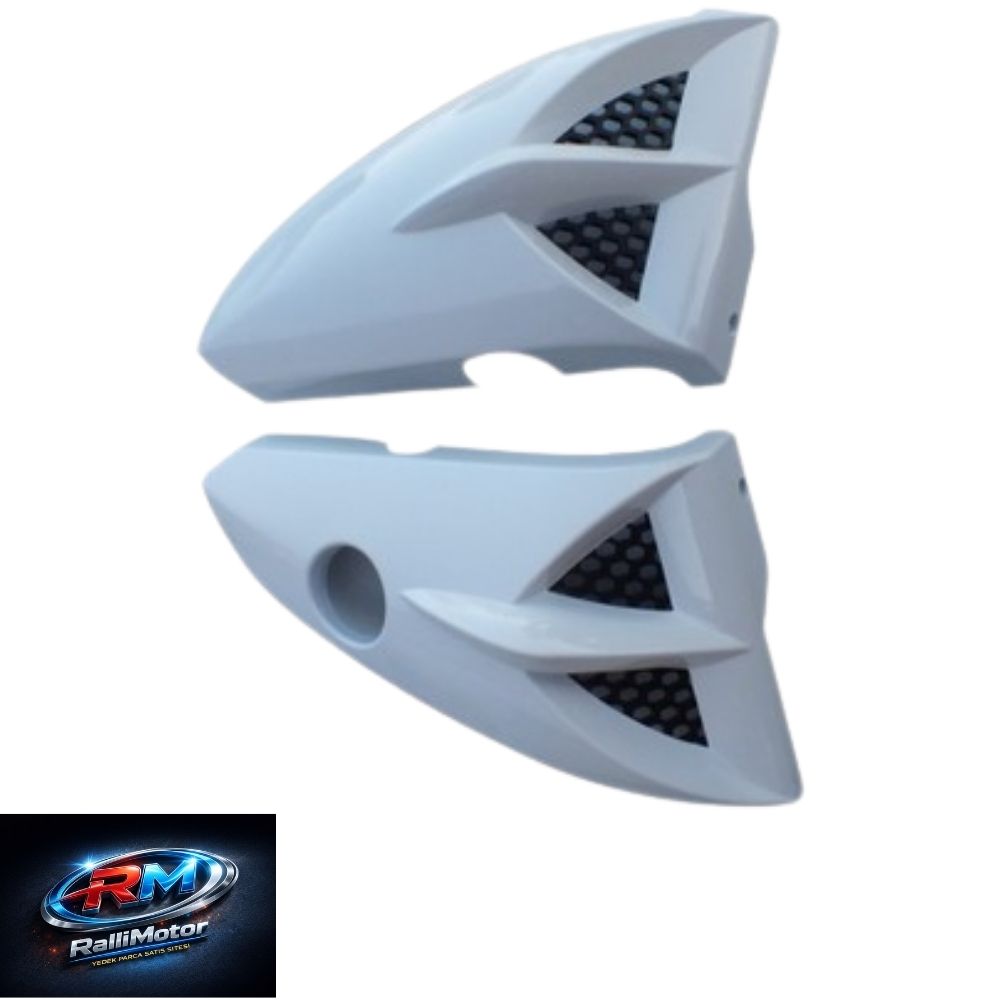 DEPO YAN PANDİZOT (BIYIK) BEYAZ YBR 125 K YAMAHA / CG UYUMLU
