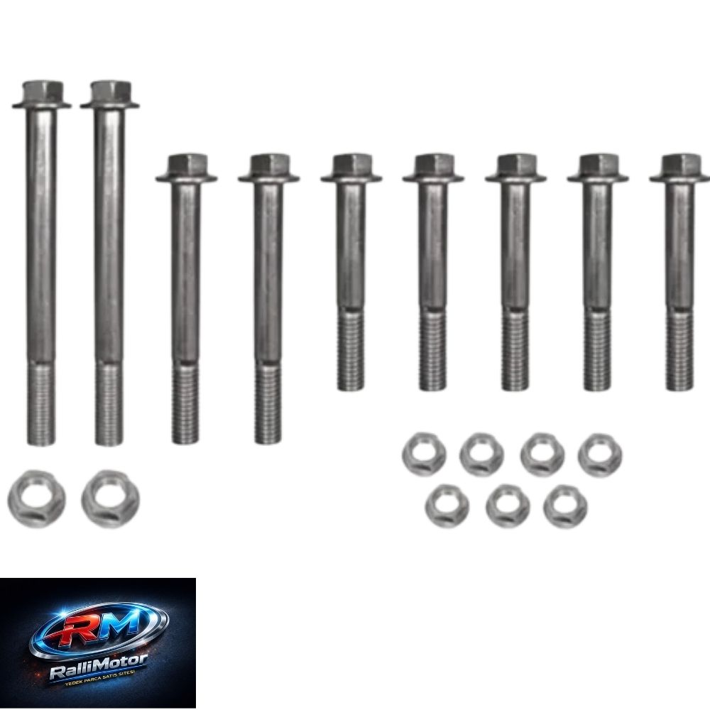 MOTOR BAĞLANTI CIVATA (9 LU SET / A KALİTE) ASYA / KUBA / CG 125