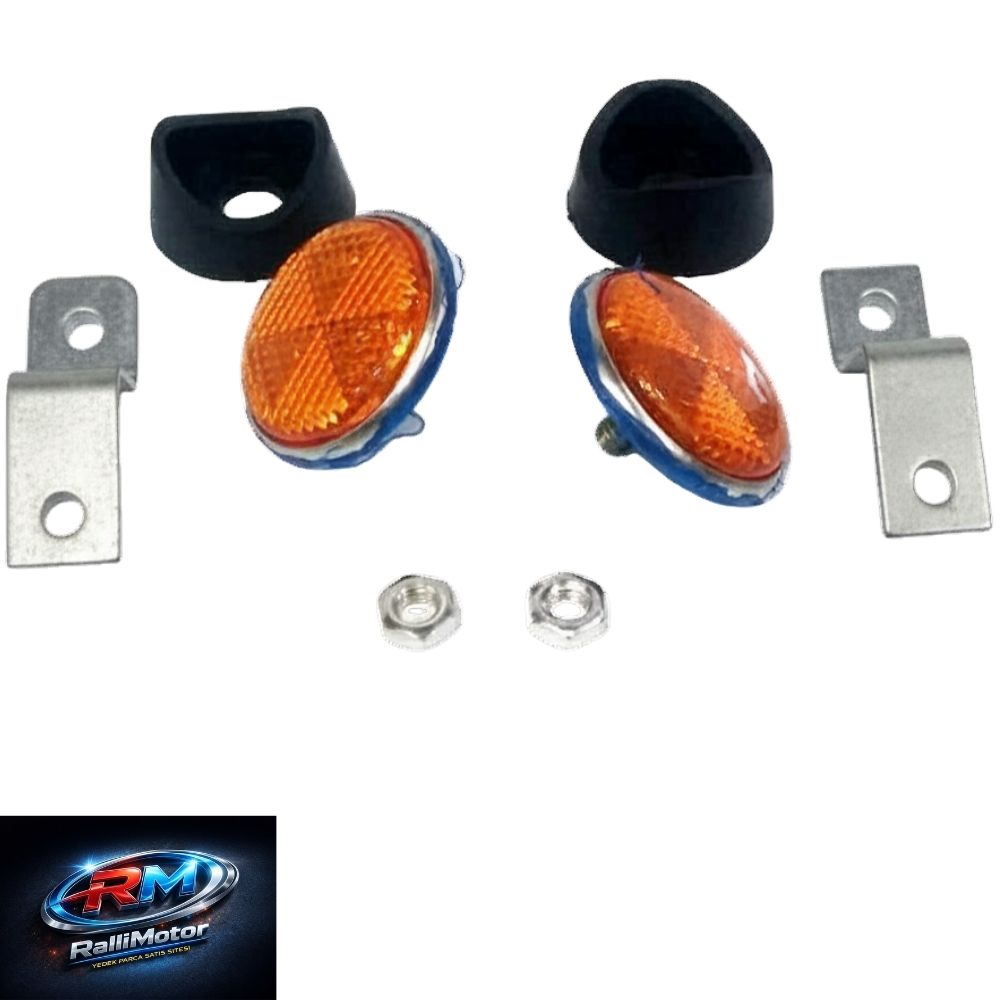 REFLEKTÖR SARI KÜÇÜK ALİMİNYUM BRAKETLİ (TEK) ASYA / KUBA / AGK / ÇELİK / CG 125 