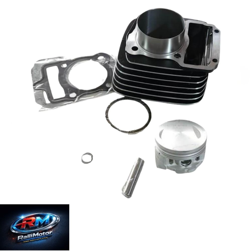 SİLİNDİR KISA MODEL PİSTON SİYAH SET 65,5mm (boy 69 mm) KUBA ÇİTA 150