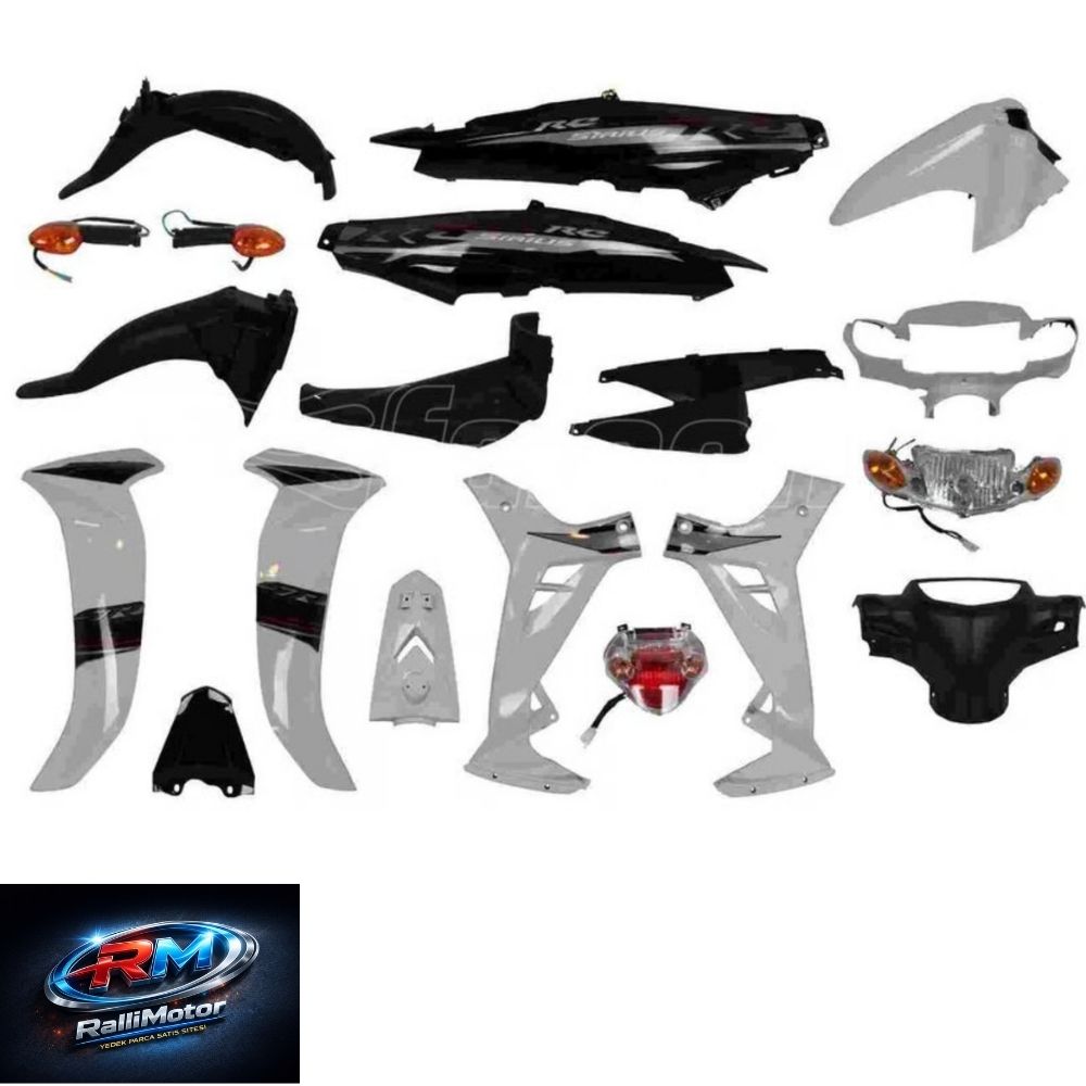 KAPORTA SETİ YAMAHA CRYPTON C8 BEYAZ RENK (FAR+STOP DAHİL)