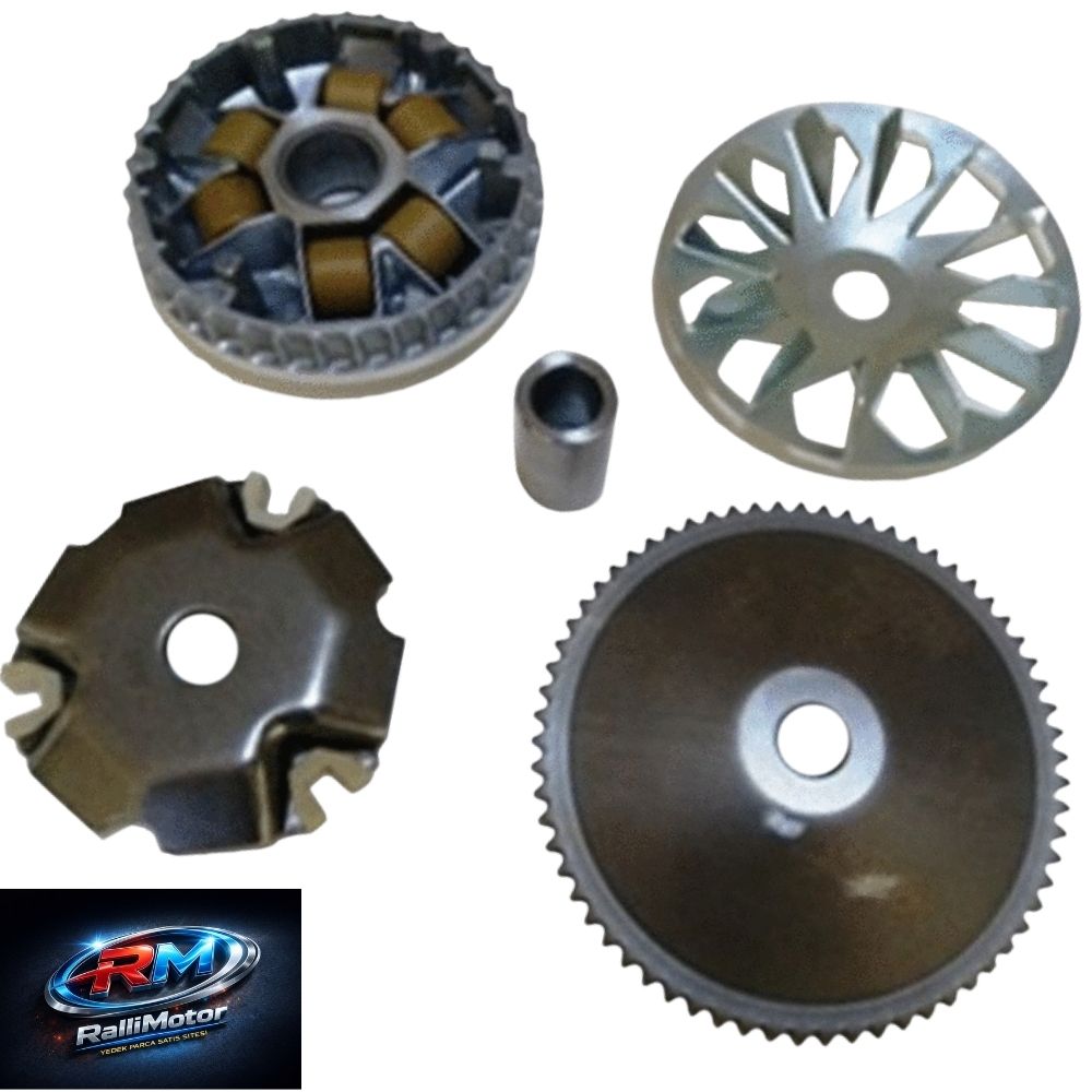 ÖN VARYATÖR KOMPLE (BURÇLU) + MARŞ DİŞLİ (SET) ACTIVA HONDA